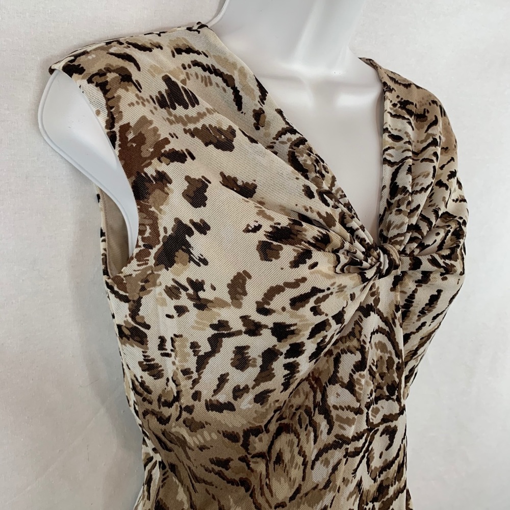 Dana Buchanan Sleeveless Animal Print Top Size S